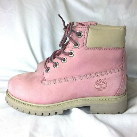 Timberland Genuine Leather Girls Boots Size 12.5 - Picture 3 of 7